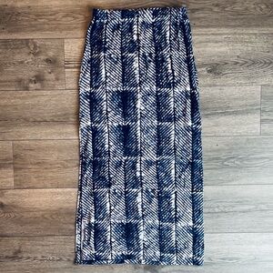 MICHAEL Michael Kors Women’s Elastic Waist Maxi Skirt Double Side Slits Medium